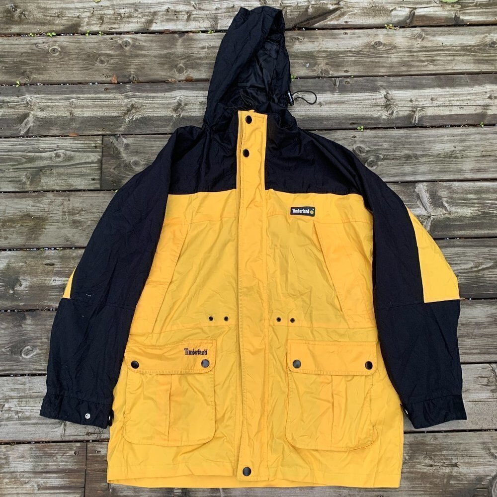 Vintage Timberland Jacket Colorblock Yellow